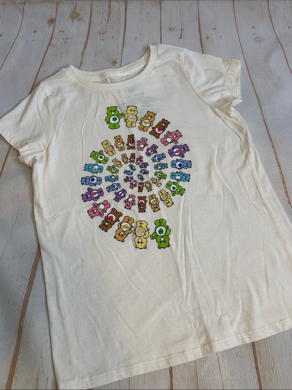 Care Bears Kids Ivory Graphic T-Shirt with Care Bear Spiral